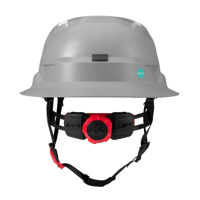 Lift Safety RADIX Type II Full Brim Non-Vented Helmet with twiceme - Gray - HRXF-25YE2