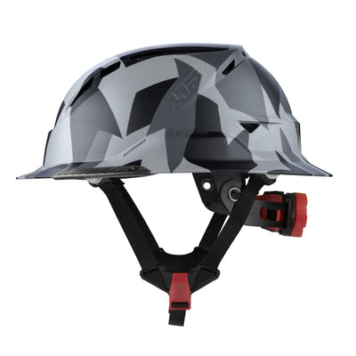Lift Safety RADIX Type II Full Brim Vented Helmet with twiceme - Black Geo Camo - HRXF-26UCC2