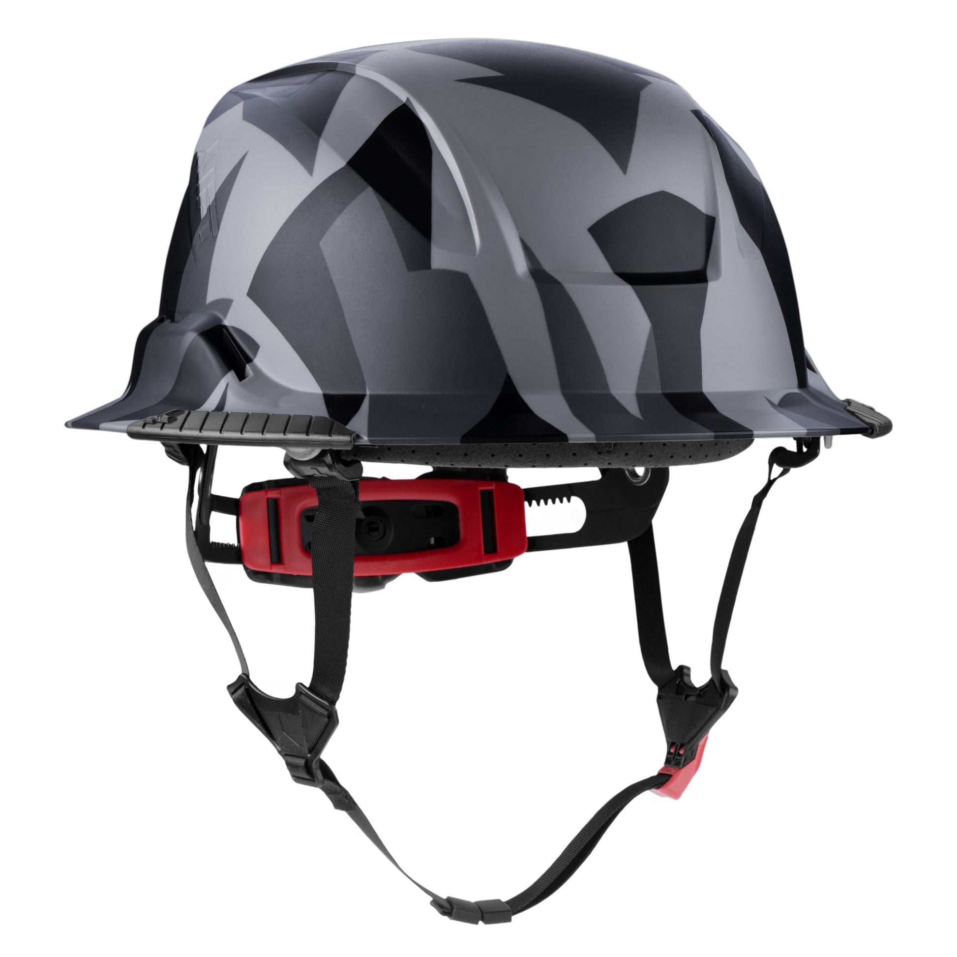 Lift Safety RADIX Type II Full Brim Non-Vented Helmet with twiceme - Black Geo Camo - HRXF-26UCE2