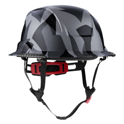 Lift Safety RADIX Type II Full Brim Non-Vented Helmet with twiceme - Black Geo Camo - HRXF-26UCE2