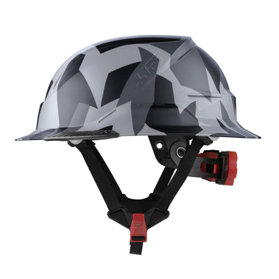 Lift Safety RADIX Type II Full Brim Non-Vented Helmet with twiceme - Black Geo Camo - HRXF-26UCE2