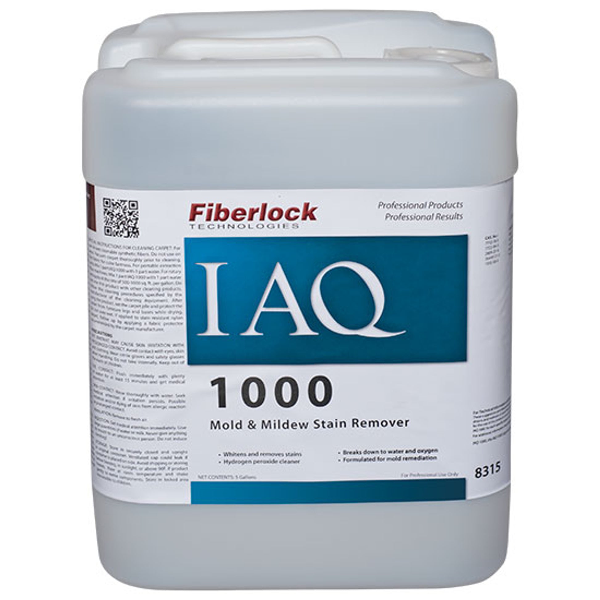 Fiberlock IAQ 1000 - Hydrogen Peroxide  Stain Remover - 5G -8315-5