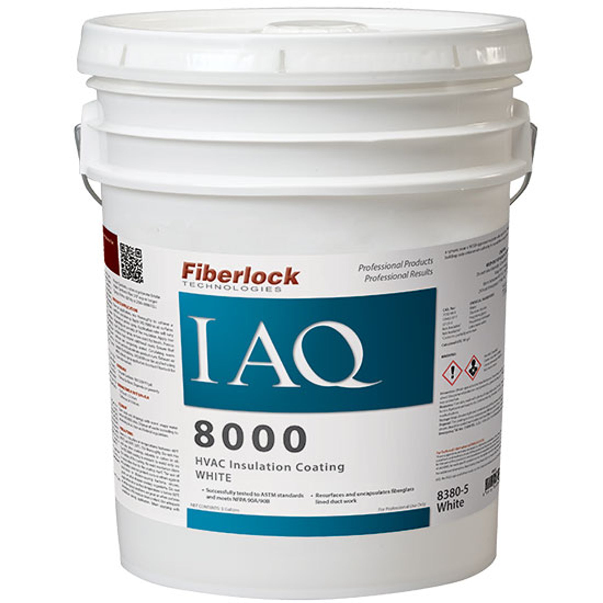 Fiberlock IAQ 8000 - HVAC Insulation Sealer - White - 5G -8380-5