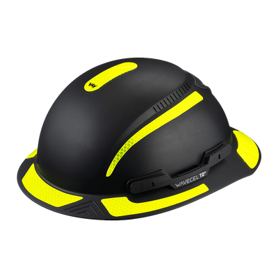 Hardknock Reflective Diamond Grade Sticker Kit for Resolve Full Brim Helmet - Neon Yellow - 10 Pack - 810-0-740-10