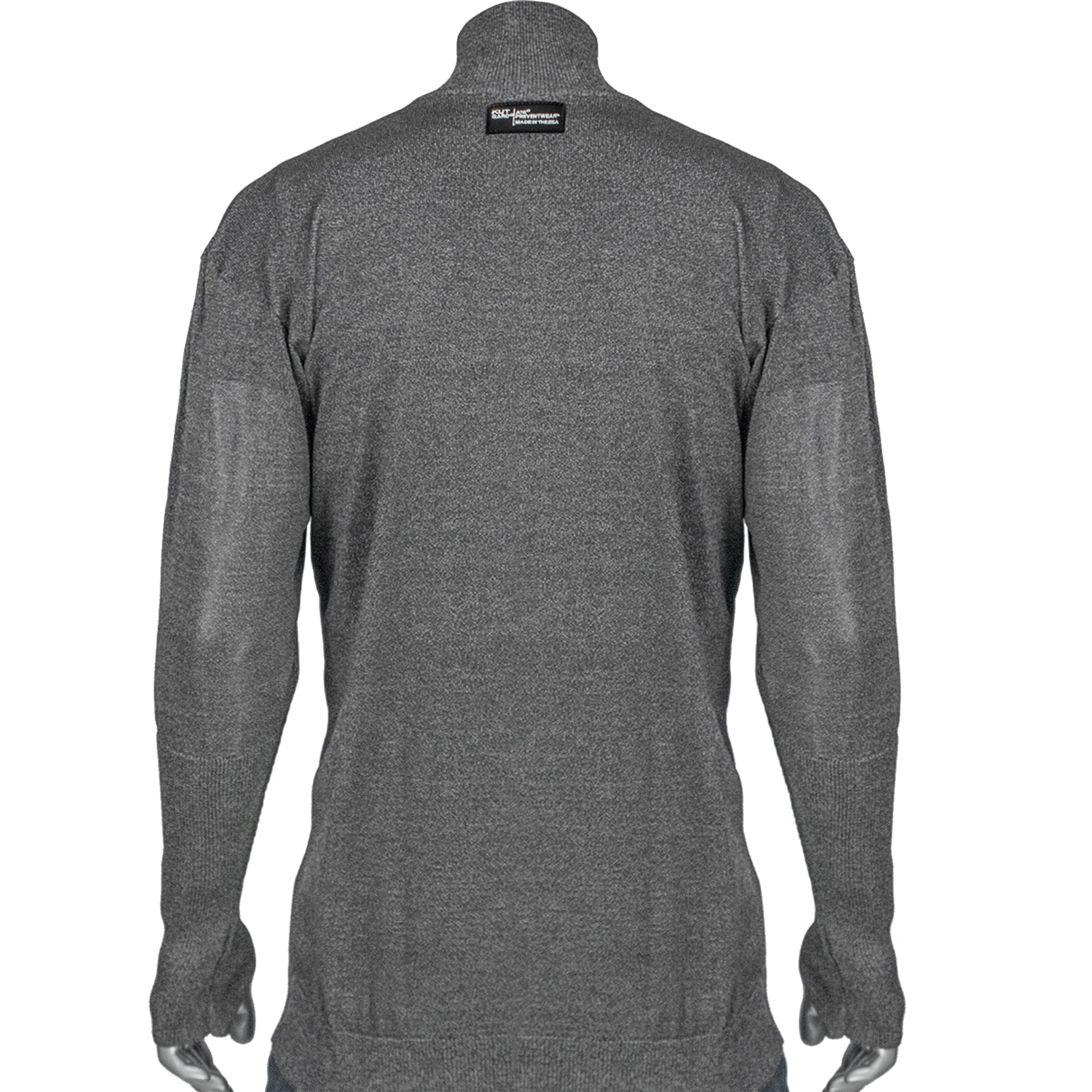 Kut Gard ATA PreventWear Blended Cut Resistant Jacket w/Mesh Back & Thumb Holes - Dark Gray - 1/EA - J100SP-4CM-TH