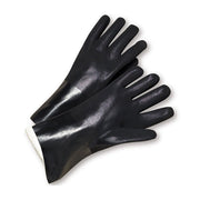 PIP PVC Dipped Glove w/Jersey Liner & Rough S&y Finish - 14" Length - Black - 1/DZ - 330-WCJ1047RF