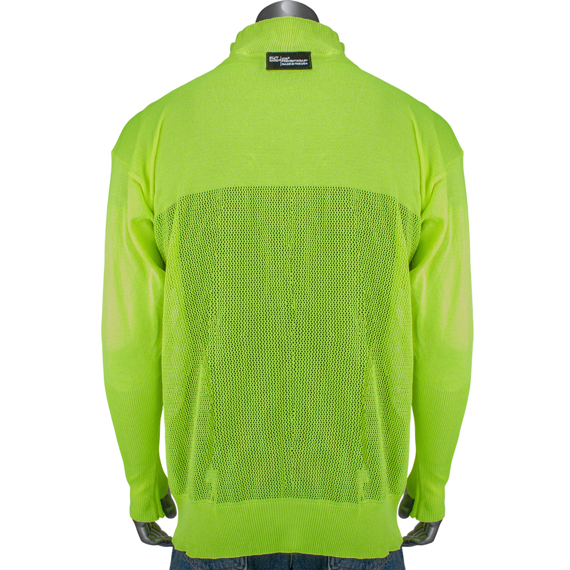 Kut Gard ATA PreventWear Blended Hi-Vis Cut Resistant Jacket w/Thumb Holes - Yellow - 1/EA - J645HV-2.5CM-TH