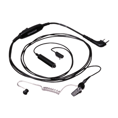 Kenwood Three-wire Lapel Mic with Earpiece - KHS-9BL