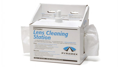 Pyramex Lens Cleaner Cleaning Station W/8 Oz Cleaning Solution/600 Tissues