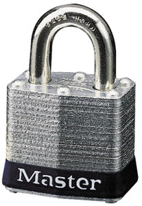 MASTER LOCK MODEL NO 3 LAMINATED STEEL SAFETY PADLOCK