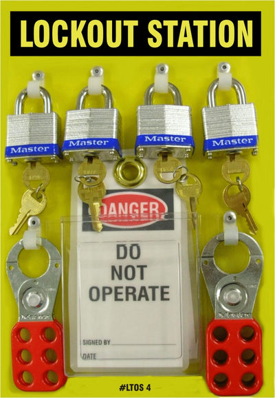 LOCKOUT STATION KIT 4 PADLOCKS