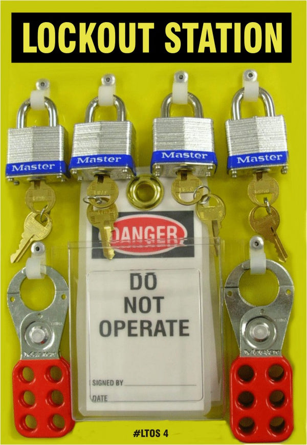 LOCKOUT STATION KIT 4 PADLOCKS