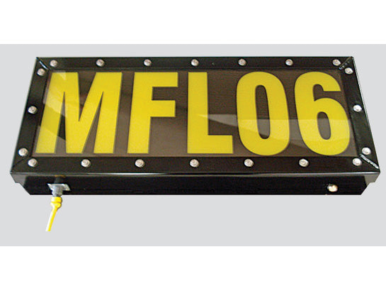 Vehicle Identification Light - Lighted Unit Number Sign - 24" X 16" - 12' Power Cord W/ Pigtail - LUN24X16