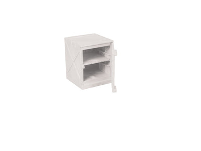 Justrite Quik-Assembly Bench Top Poly Acid and Corrosive Safety Cabinet - 4 Gallon - 2 Shelves - Blue - M04CRA