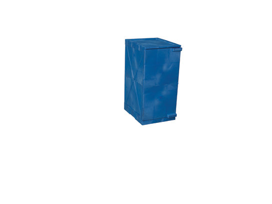 Justrite Quik-Assembly Modular Poly Acid and Corrosive Cabinet - 12 Gallon - 2 Shelves - Blue - M12CRA