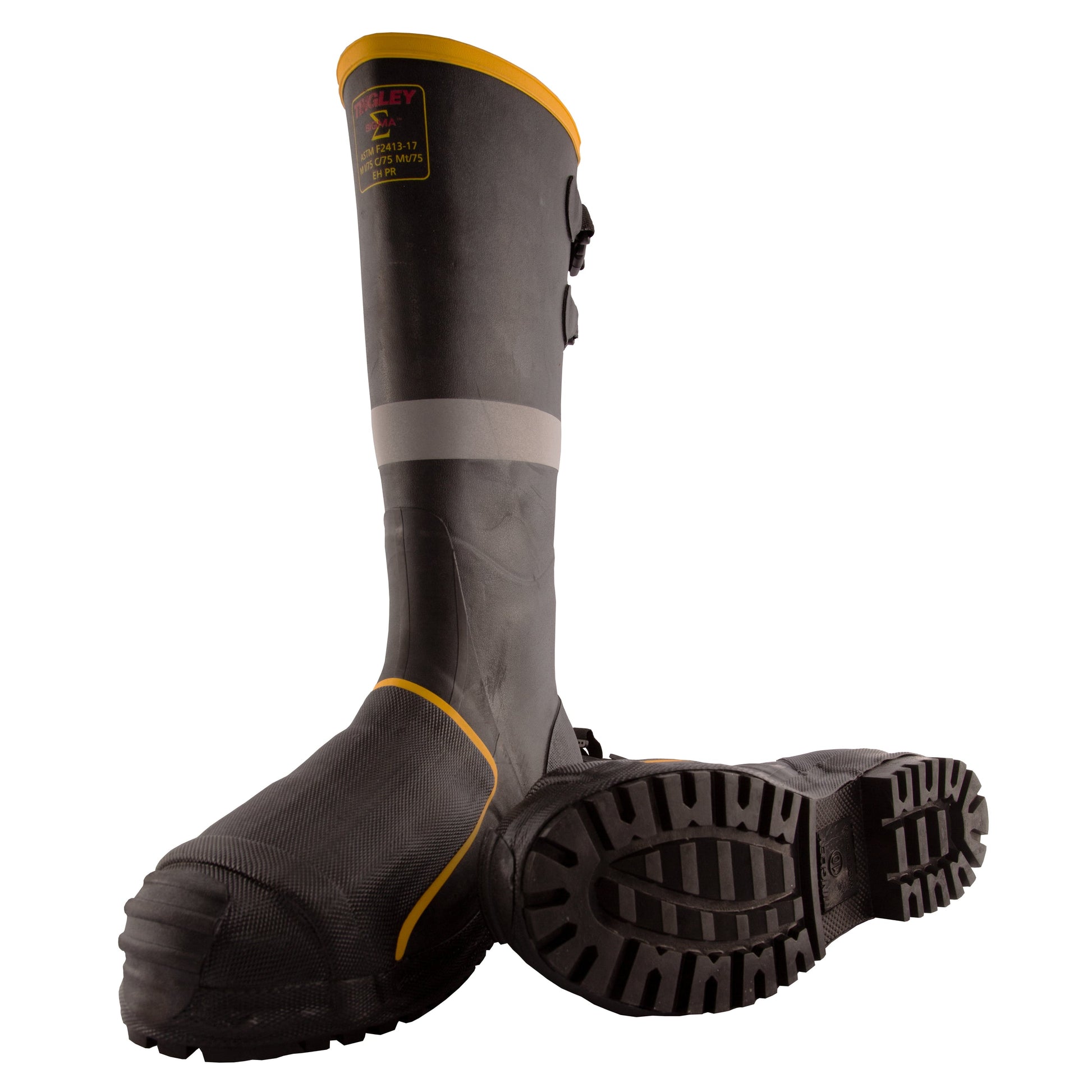 Tingley Sigma 16 in Black Steel Toe Rubber Metatarsal Boot - MB816B - Pair