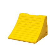 Wheel Chock - Heavy Duty - 15" X 15" X 11" - 46"-65" Tire - 70 Ton Load - Rubber Pad - Yellow - MC3009