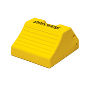 Wheel Chock - Heavy Duty - 17.7" X 15.2" X 10" - 65"-105" Tire - 165 Ton Load - Rubber Pad - Yellow - MC3010