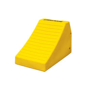 Wheel Chock - Heavy Duty - 24.6" X 14.5" X 16" - 95"-165" Tire - 400 Ton Load - Rubber Pad - Yellow - MC3011