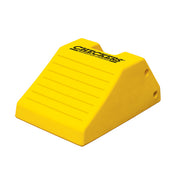 Wheel Chock - Heavy Duty - 21.9" X 14.9" X 10.6" - 95"-142" Tire - 255 Ton Load - Rubber Pad - Yellow - MC3012