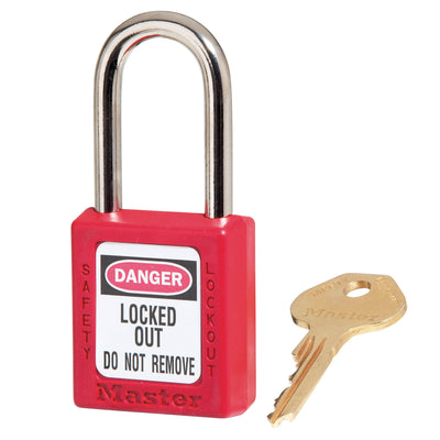 Master Lock 410RED Zenex Thermoplastic Safety Padlock - Box/6