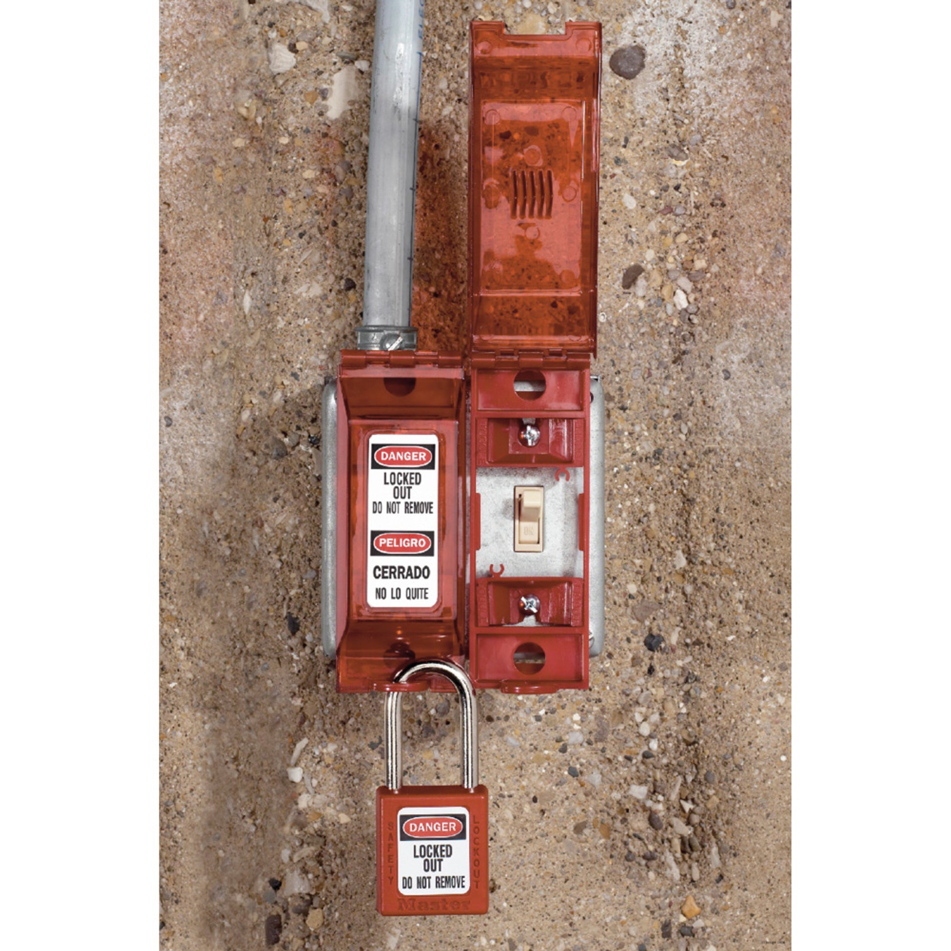 Master Lock 410RED Zenex Thermoplastic Safety Padlock - Box/6