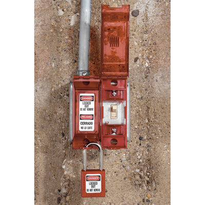 Master Lock 410RED Zenex Thermoplastic Safety Padlock - Box/6