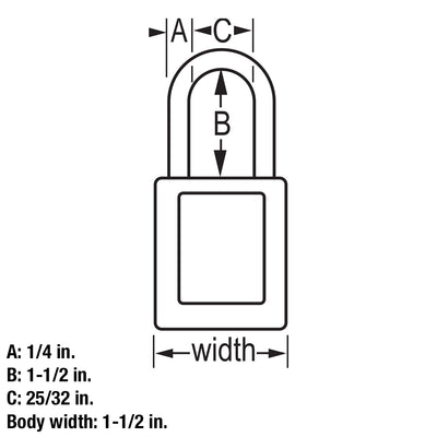 Master Lock 410RED Zenex Thermoplastic Safety Padlock - Box/6