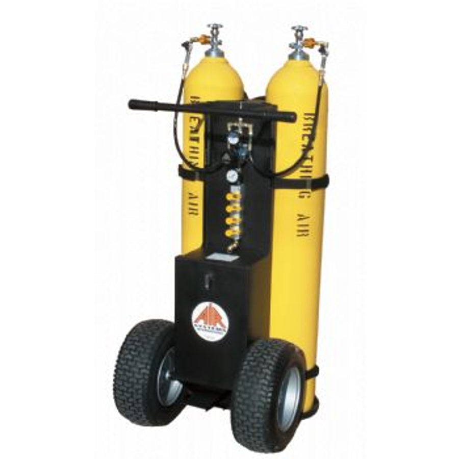 Air Systems 2 Cylinder Bottled Air Cart 4500 PSI Low Pressure Alarm Whistle No Cylinders MP-2300ENB
