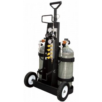 Air Systems MULTI-PAK Cart 2 Cylinder Air Cart 4500 PSI 4 Outlet MP-4H