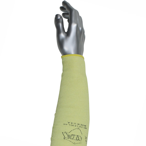 Kut Gard Cut Resistant Sleeve 2-Ply ATA Blended w/Sta-COOL Liner - Yellow - 200/EA - 330-WC-MSATACM2X2.5-18