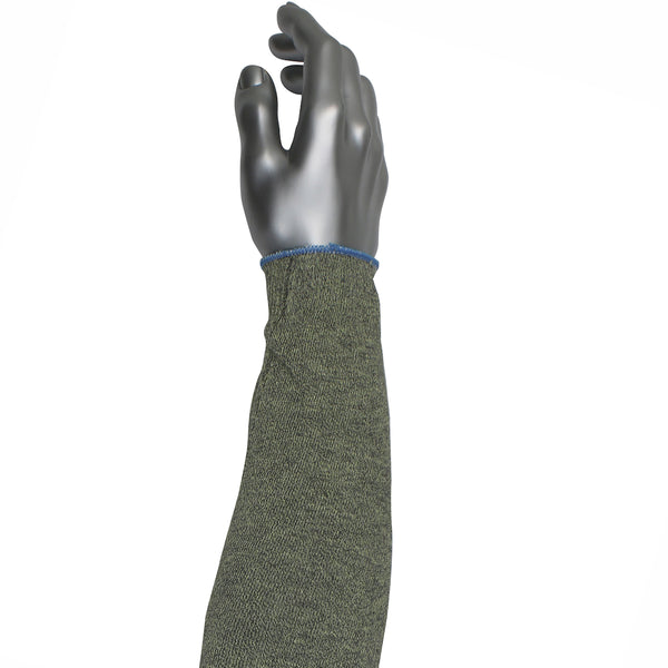Kut Gard Cut Resistant Sleeve Single-Ply ATA Hide-Away Blended - Extra Wide - Green - 144/EA - 330-WC-MSHA13J-18