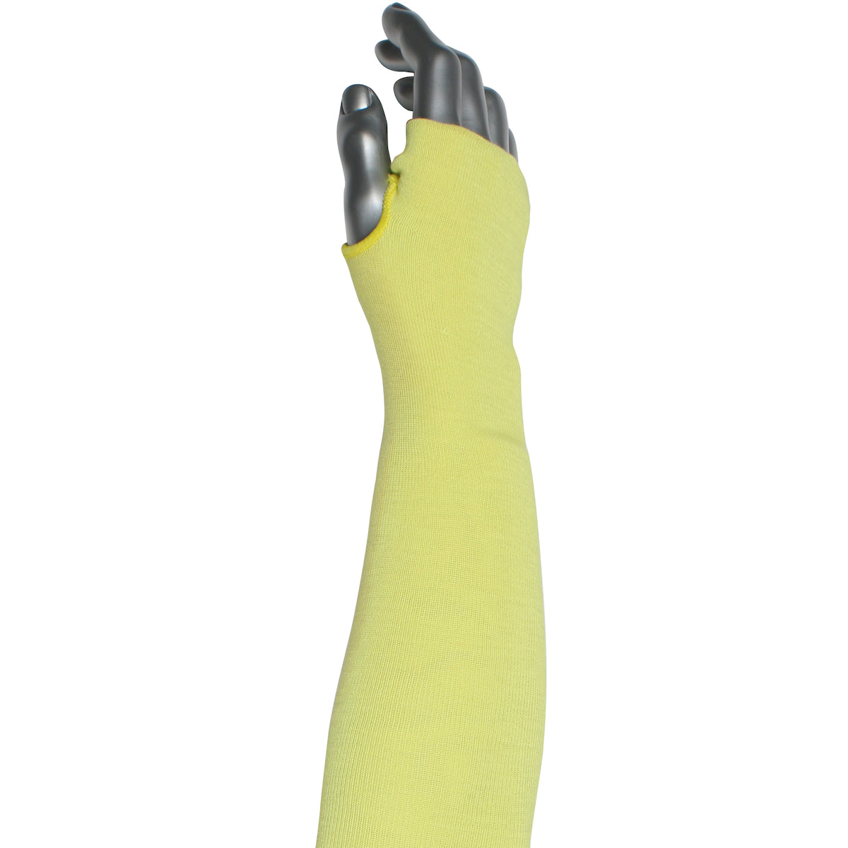 Kut Gard Cut Resistant Sleeve 2-Ply Aramid w/Thumb Hole - Yellow - 200/EA - MSK-T