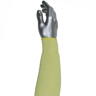 Kut Gard Cut Resistant Sleeve 2-Ply Aramid w/Cotton Liner - Yellow - 25/EA - 330-WC-MSKC-14