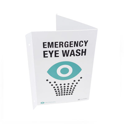 AERO Neutraflush Eyewash Station 2 View Wall Sign - NFSWS01