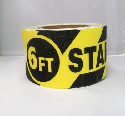 6FT STAND HERE 6FT-ANTI-SKID TAPE