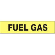 FUEL GAS - PIPE MARKER - FUEL GAS - PIPE MARKER, 1.125X8, Adhesive Vinyl 25/PK
