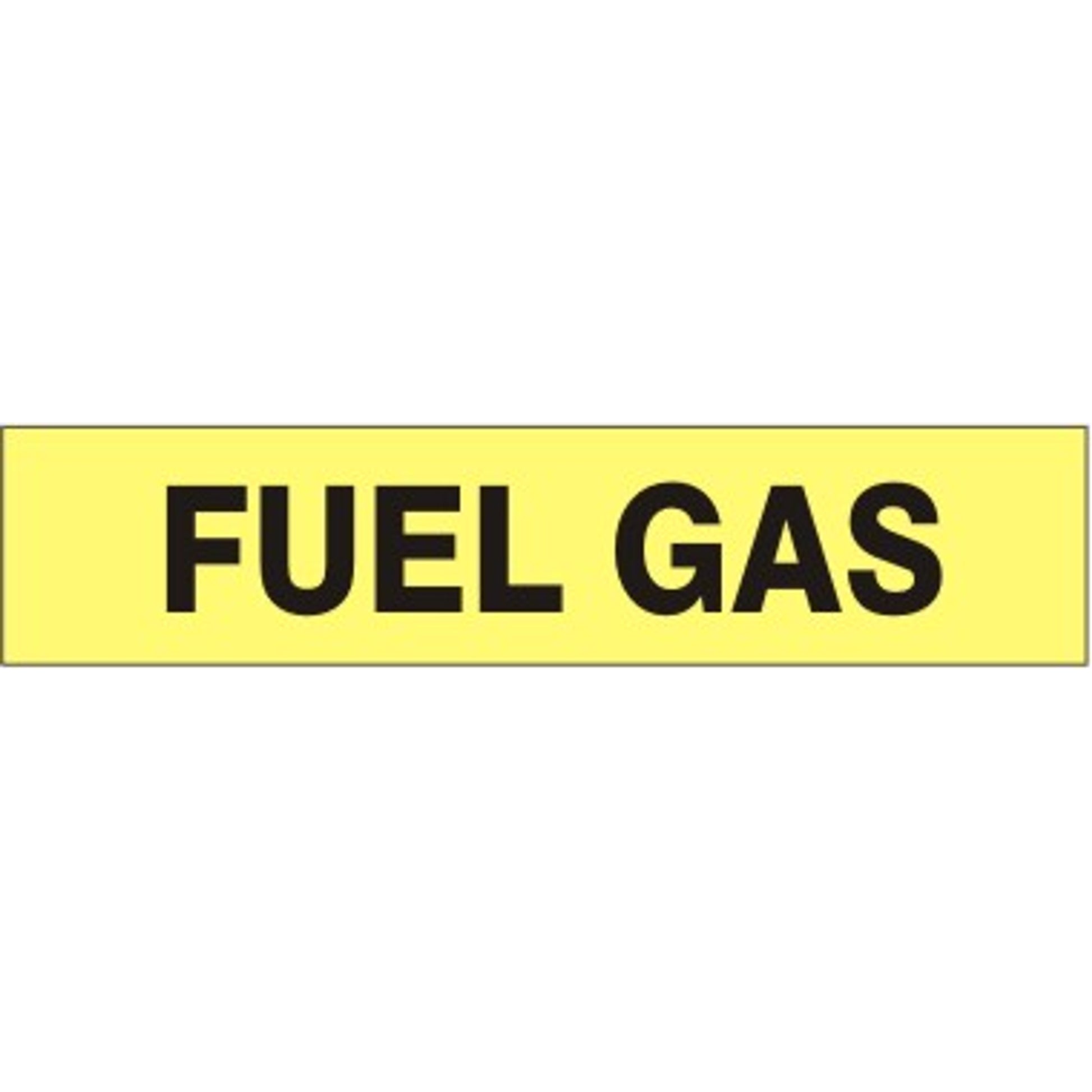 FUEL GAS - PIPE MARKER - FUEL GAS - PIPE MARKER, 1.125X8, Adhesive Vinyl 25/PK