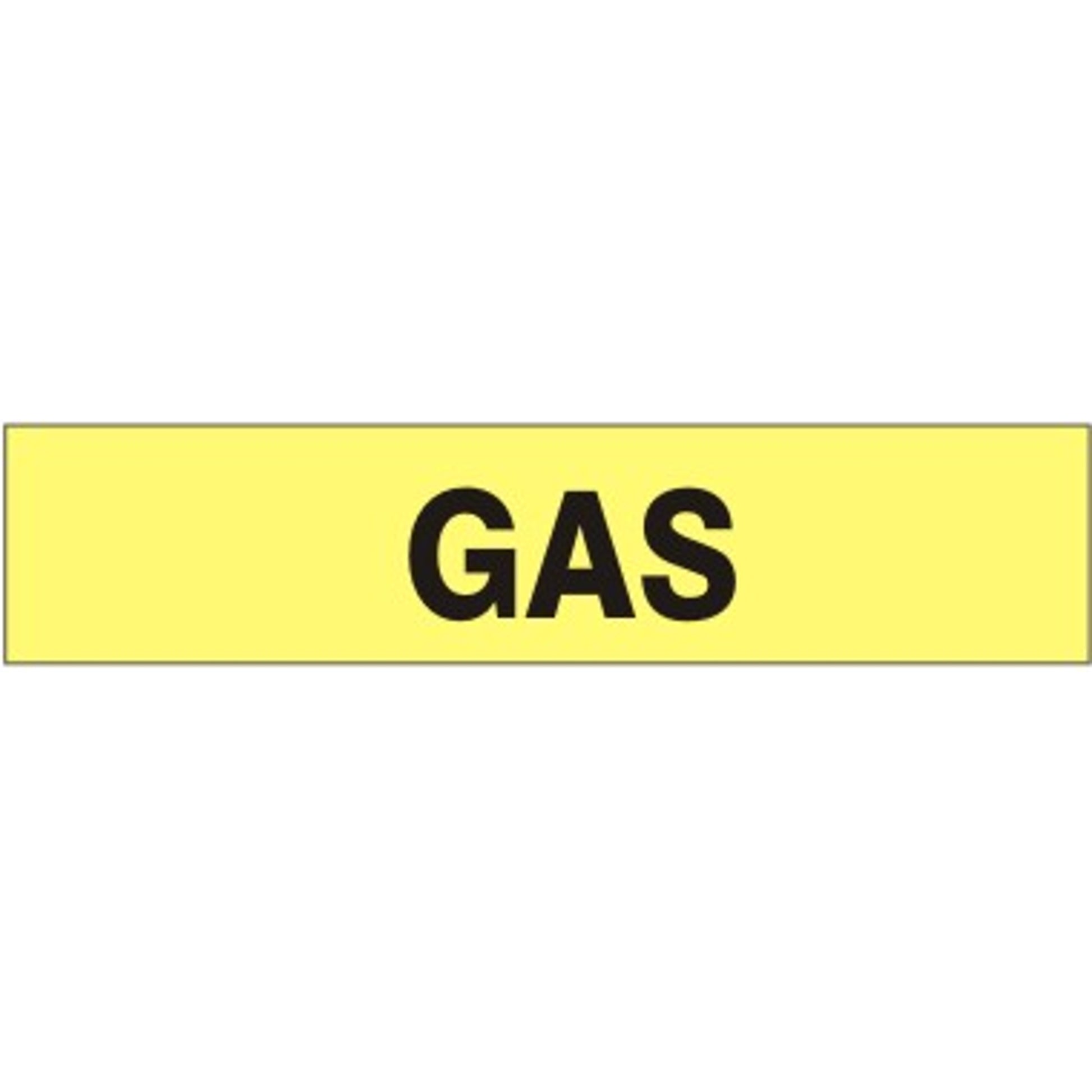 GAS - PIPE MARKER - GAS - PIPE MARKER, 1.125X8, Adhesive Vinyl 25/PK