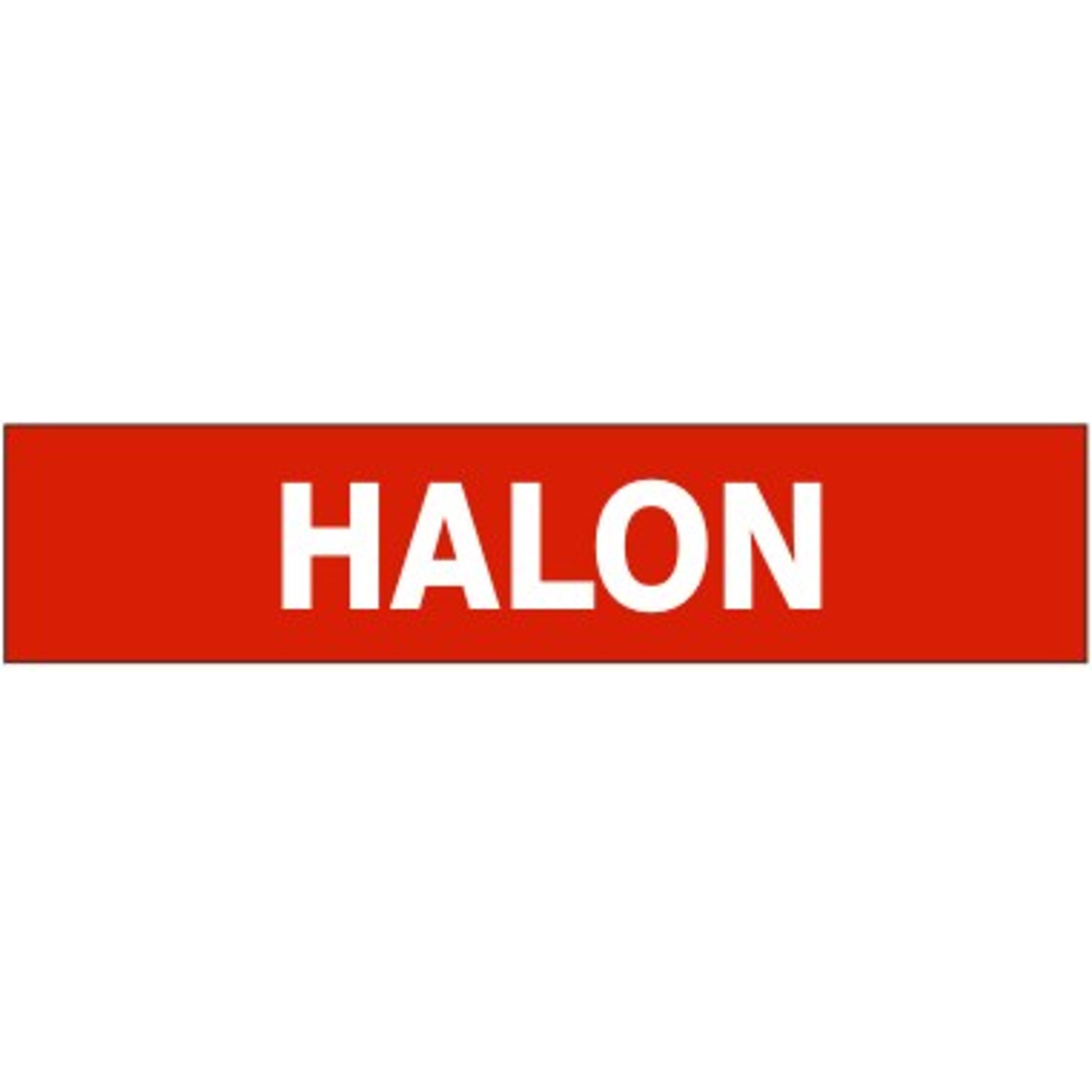 HALON - PIPE MARKER - HALON - PIPE MARKER, 1.125X8, Adhesive Vinyl 25/PK