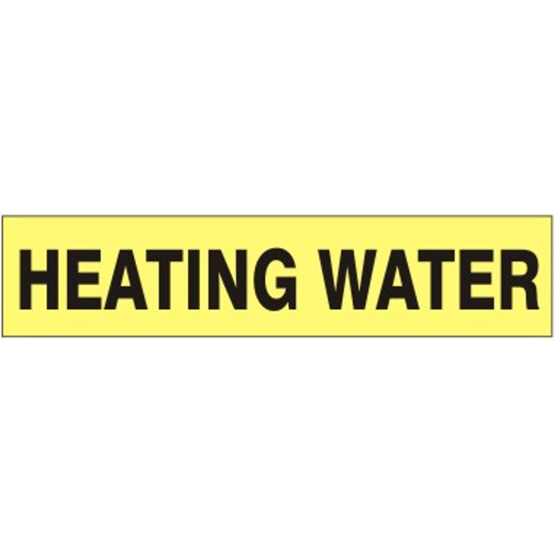HEATING WATER - PIPE MARKER - HEATING WATER - PIPE MARKER, 1.125X8, Adhesive Vinyl 25/PK