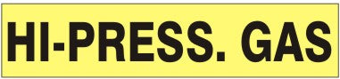 HI-PRESS. GAS - PIPE MARKER
