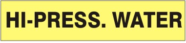 HI-PRESS. WATER - PIPE MARKER