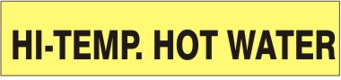 HI-TEMP. HOT WATER - PIPE MARKER