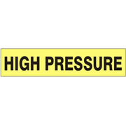 HIGH PRESSURE - PIPE MARKER - HIGH PRESSURE - PIPE MARKER, 1.125X8, Adhesive Vinyl 25/PK
