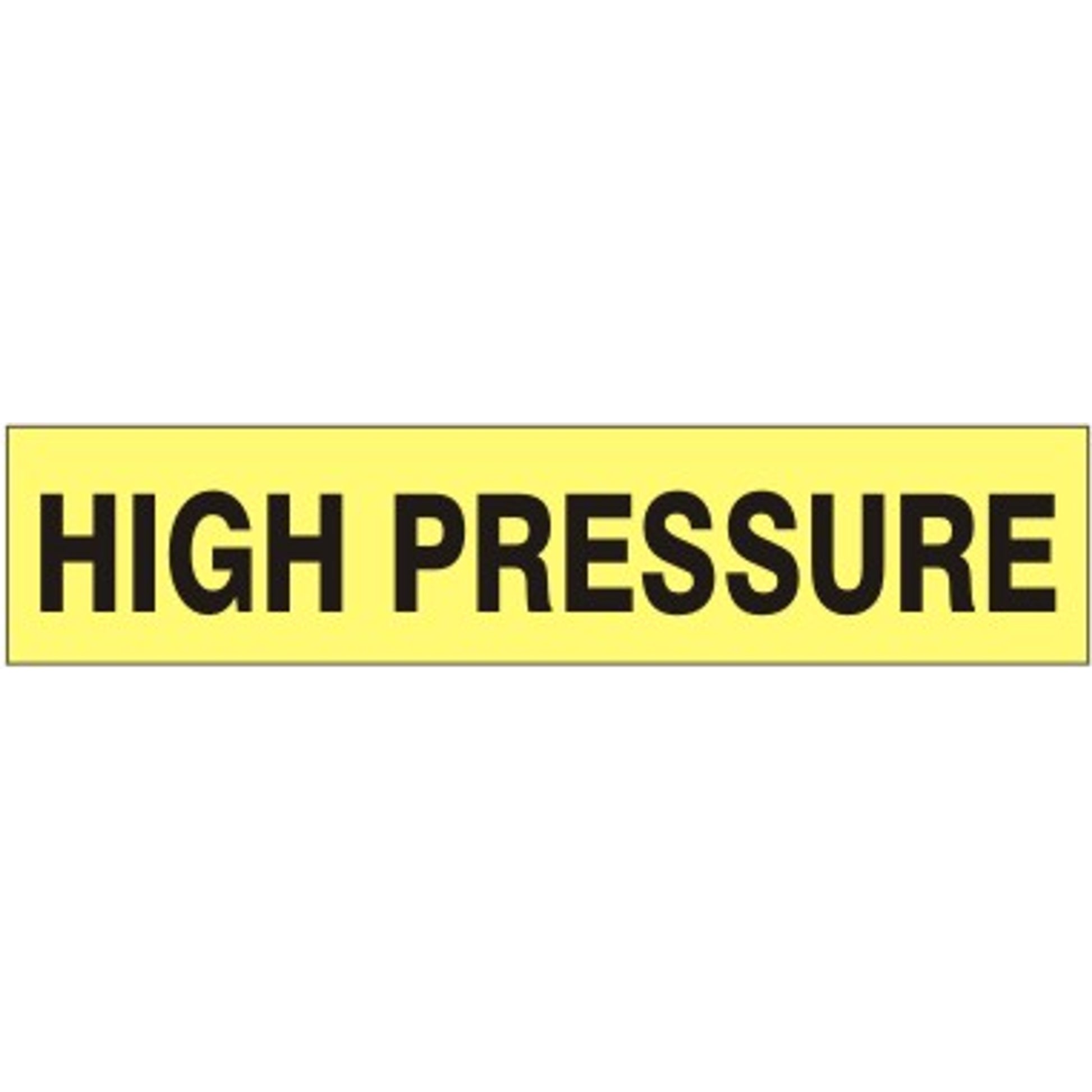 HIGH PRESSURE - PIPE MARKER - HIGH PRESSURE - PIPE MARKER, 1.125X8, Adhesive Vinyl 25/PK