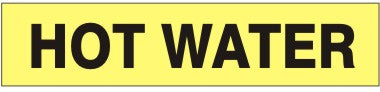HOT WATER - PIPE MARKER