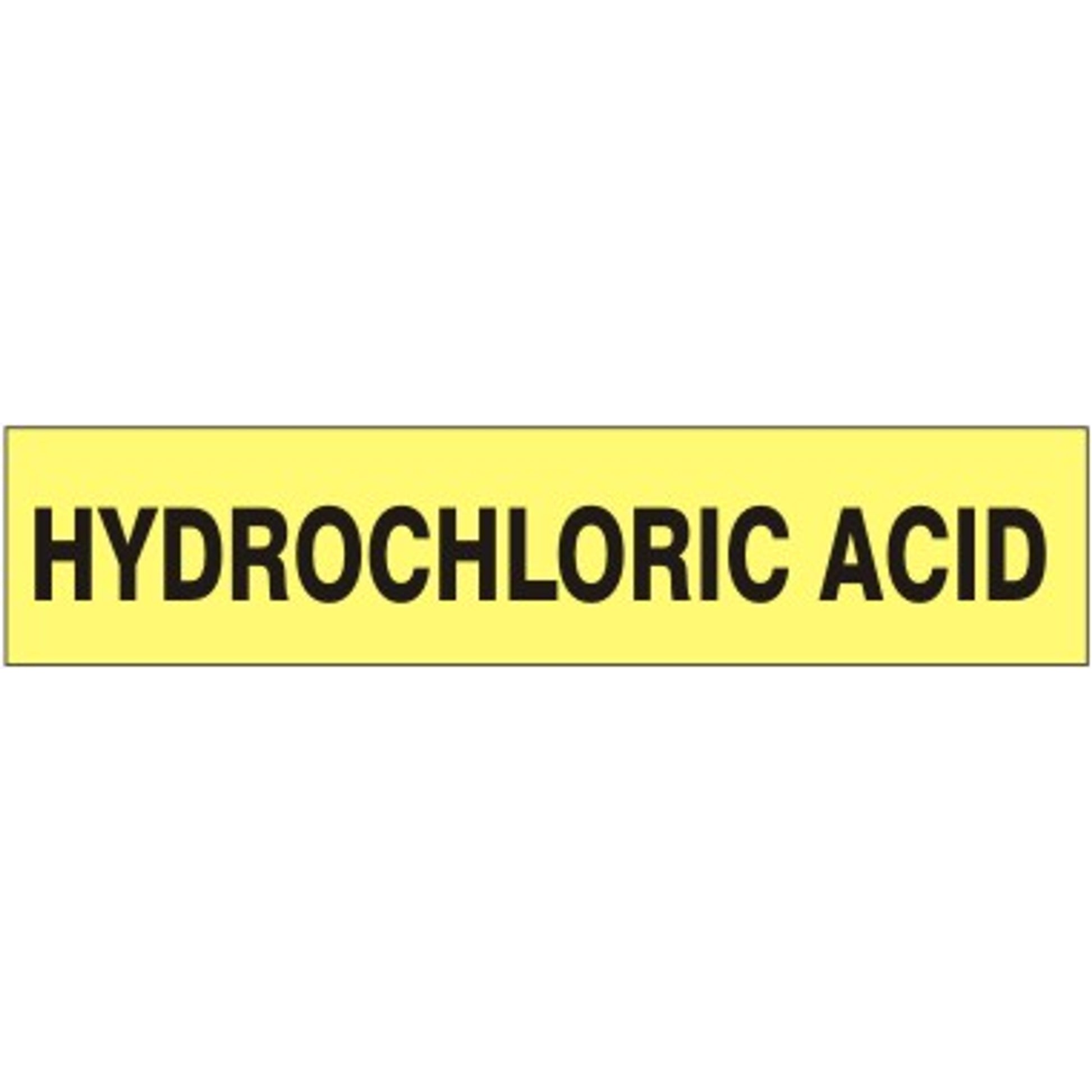 HYDROCHLORIC ACID - PIPE MARKER - HYDROCHLORIC ACID - PIPE MARKER, 1.125X8, Adhesive Vinyl 25/PK
