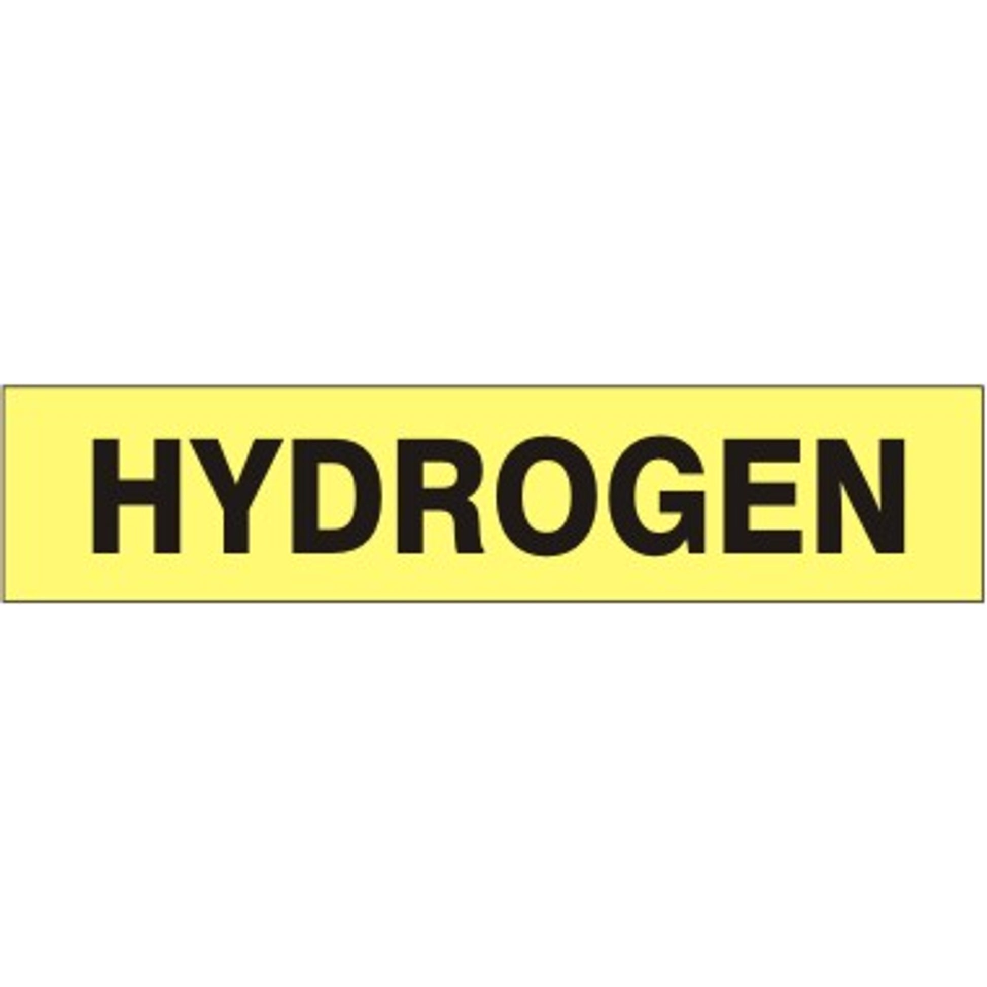 HYDROGEN - PIPE MARKER - HYDROGEN - PIPE MARKER, 1.125X8, Adhesive Vinyl 25/PK
