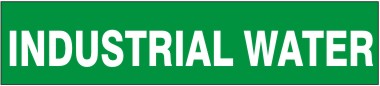 INDUSTRIAL WATER - PIPE MARKER - INDUSTRIAL WATER - PIPE MARKER, 1.125X8, Adhesive Vinyl 25/PK